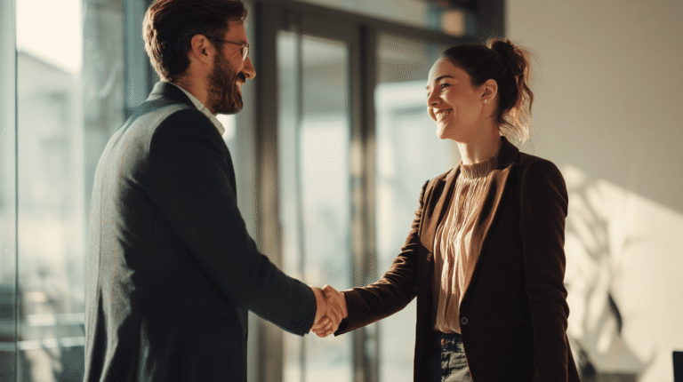aperto de maos profissional em ambiente de escritorio