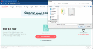 computador com documento de texto aberto