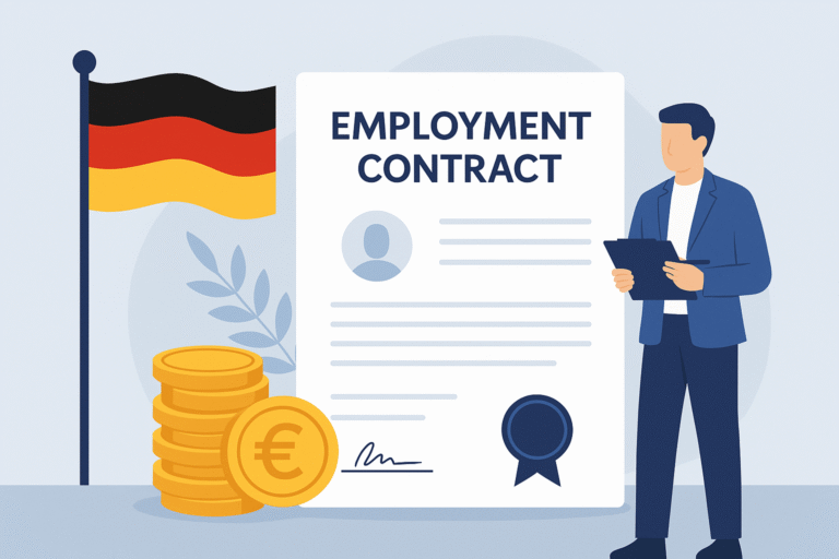 contrato de trabalho com relogio e dinheiro