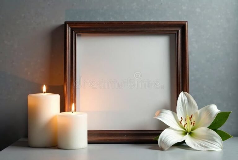 flores frescas no funeral sob luz suave