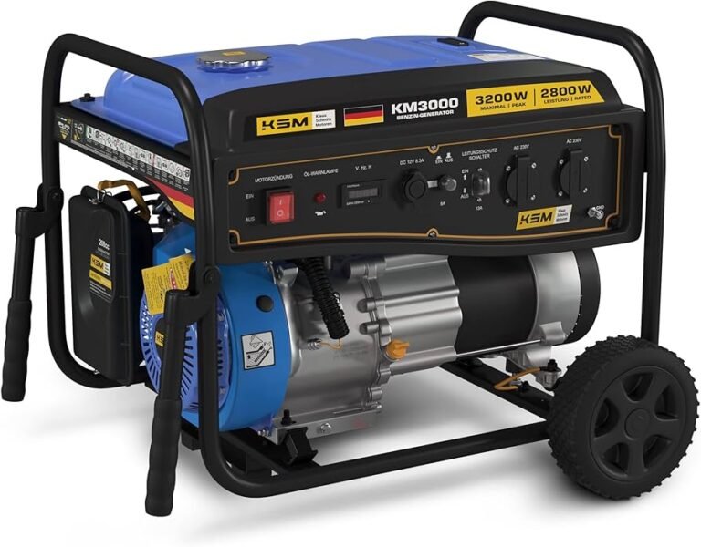 gerador a gasolina com motor em destaque