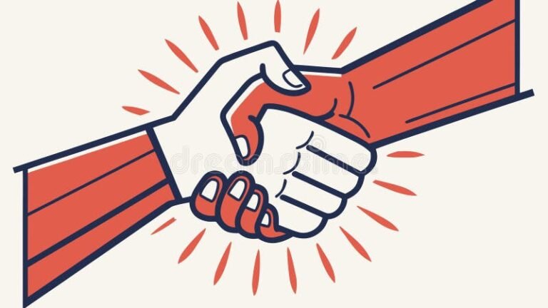 maos apertando com icones de habilidades visuais