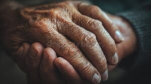 maos entrelacadas em apoio emocional