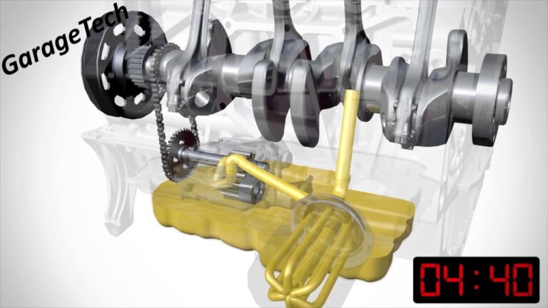 motor diesel em funcionamento com oleo fluindo