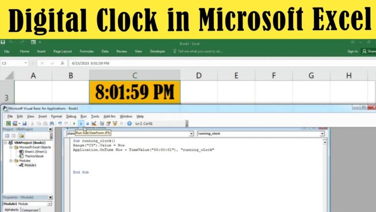 Como Calcular Horas Trabalhadas no Excel Facilmente 5 planilha excel com formulas e relogio digital