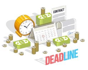 relogio e contrato com dinheiro sobre mesa