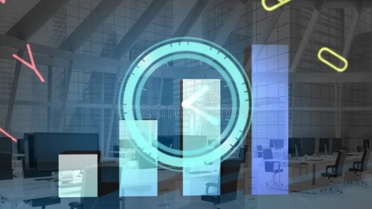 relogio marcando dias escritorio vazio