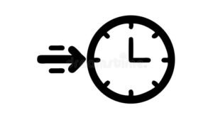 relogio marcando domingo com simbolo de trabalho