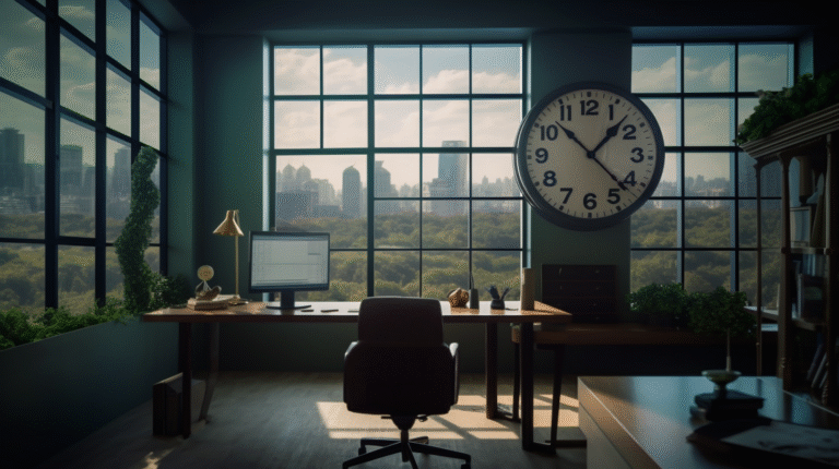 É permitido trabalhar em feriado municipal sem pagamento adicional 6 relogio marcando horas em um escritorio vazio