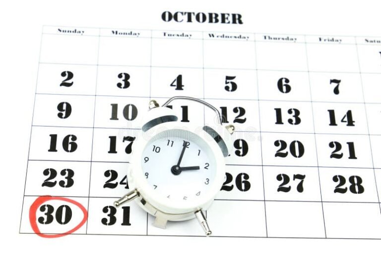 relogio marcando o tempo com calendario