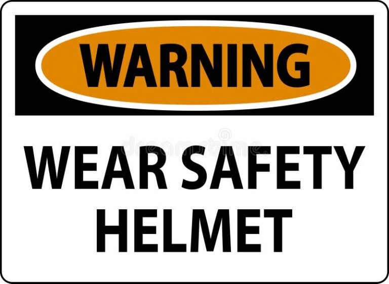 simbolo de alerta em capacete de seguranca