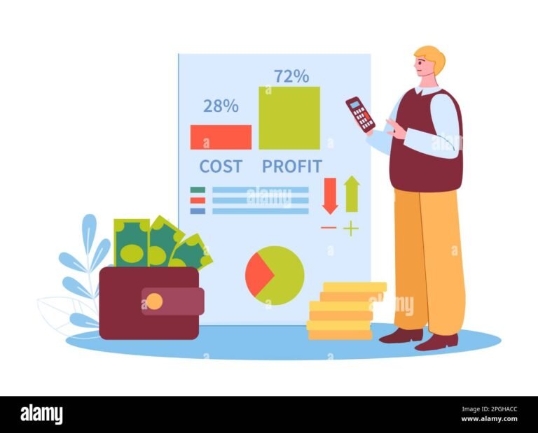 Qual é o Custo da Mão de Obra e Como Ele Impacta Seu Negócio 8 trabalhador calculando custos com graficos financeiros