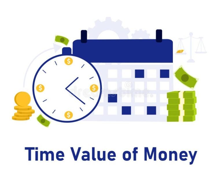 uma balanca com dinheiro e um calendario