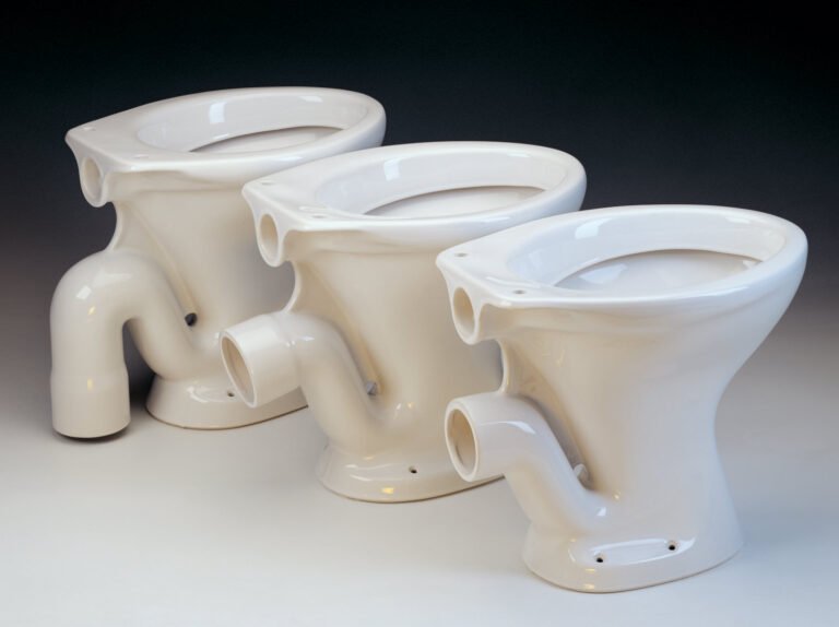 vista lateral de bacia sanitaria com saida horizontal